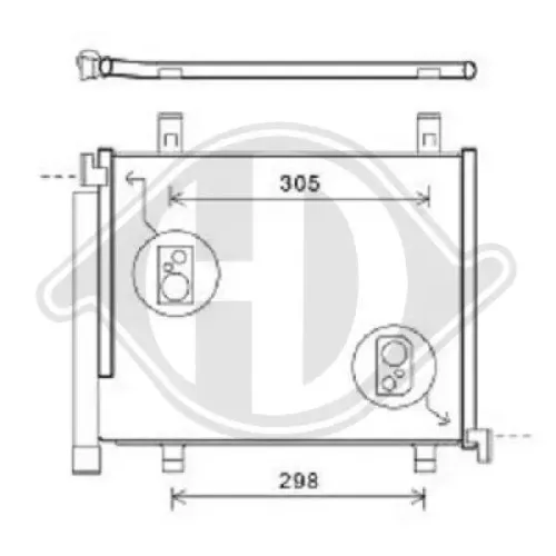 Kondensator, Klimaanlage DIEDERICHS DCC1863 Bild Kondensator, Klimaanlage DIEDERICHS DCC1863
