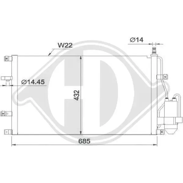 Kondensator, Klimaanlage DIEDERICHS DCC1874