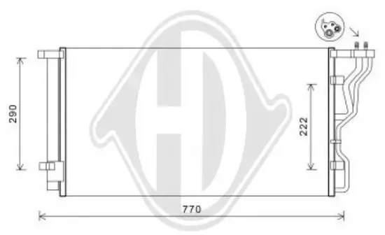 Kondensator, Klimaanlage DIEDERICHS DCC1916 Bild Kondensator, Klimaanlage DIEDERICHS DCC1916