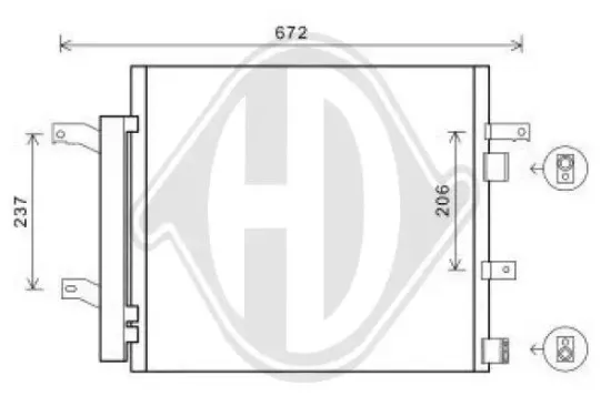 Kondensator, Klimaanlage DIEDERICHS DCC1982 Bild Kondensator, Klimaanlage DIEDERICHS DCC1982