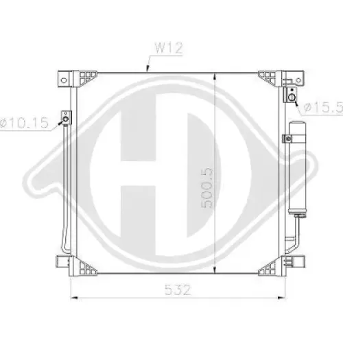 Kondensator, Klimaanlage DIEDERICHS DCC1989 Bild Kondensator, Klimaanlage DIEDERICHS DCC1989