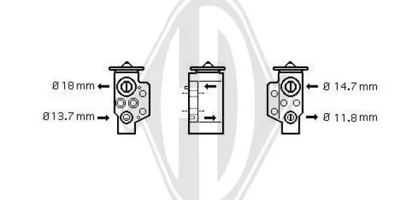 Expansionsventil, Klimaanlage DIEDERICHS DCE1094