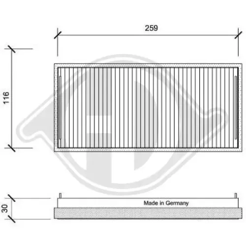 Filter, Innenraumluft DIEDERICHS DCI0019S Bild Filter, Innenraumluft DIEDERICHS DCI0019S