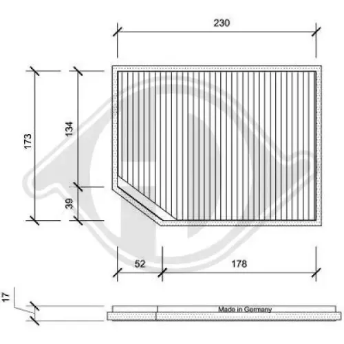 Filter, Innenraumluft DIEDERICHS DCI0022 Bild Filter, Innenraumluft DIEDERICHS DCI0022