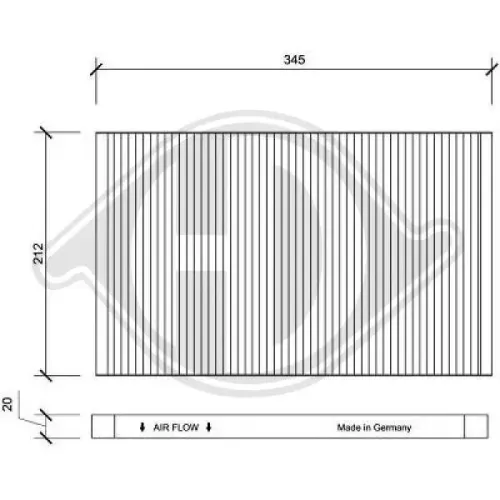 Filter, Innenraumluft DIEDERICHS DCI0028 Bild Filter, Innenraumluft DIEDERICHS DCI0028