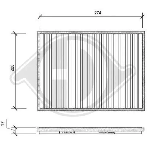 Filter, Innenraumluft DIEDERICHS DCI0097 Bild Filter, Innenraumluft DIEDERICHS DCI0097