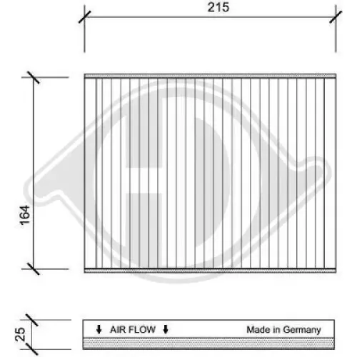 Filter, Innenraumluft DIEDERICHS DCI0107 Bild Filter, Innenraumluft DIEDERICHS DCI0107