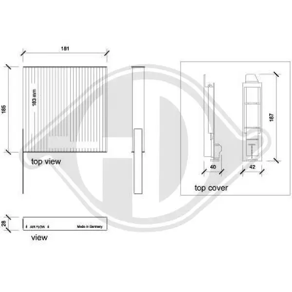 Filter, Innenraumluft DIEDERICHS DCI0123-1