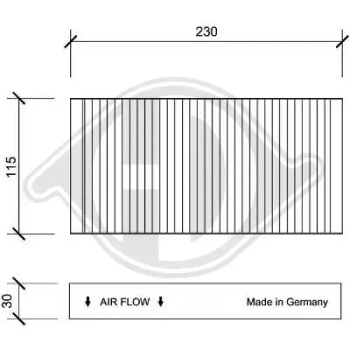 Filter, Innenraumluft DIEDERICHS DCI0133 Bild Filter, Innenraumluft DIEDERICHS DCI0133