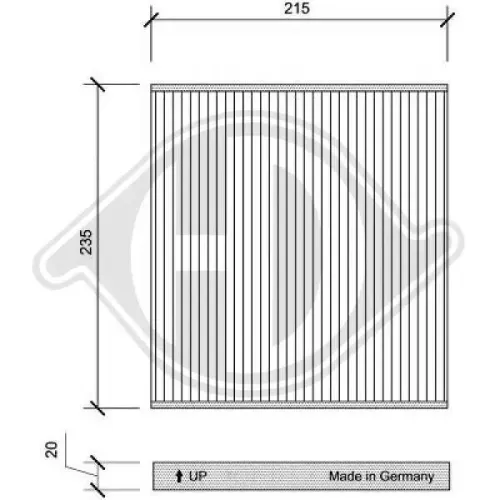 Filter, Innenraumluft DIEDERICHS DCI0138 Bild Filter, Innenraumluft DIEDERICHS DCI0138