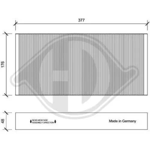 Filter, Innenraumluft DIEDERICHS DCI0152 Bild Filter, Innenraumluft DIEDERICHS DCI0152