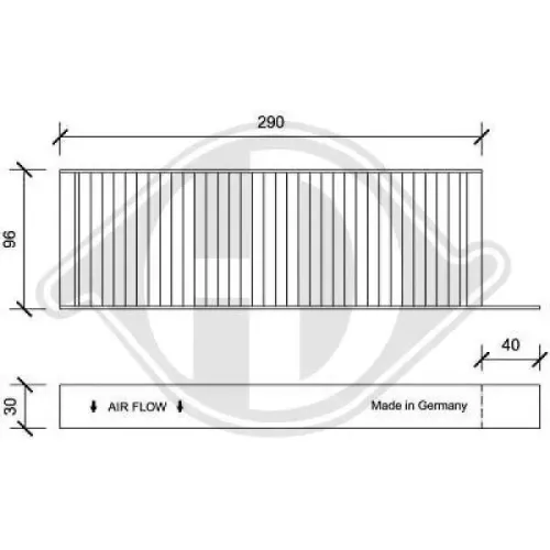 Filter, Innenraumluft DIEDERICHS DCI0158S Bild Filter, Innenraumluft DIEDERICHS DCI0158S