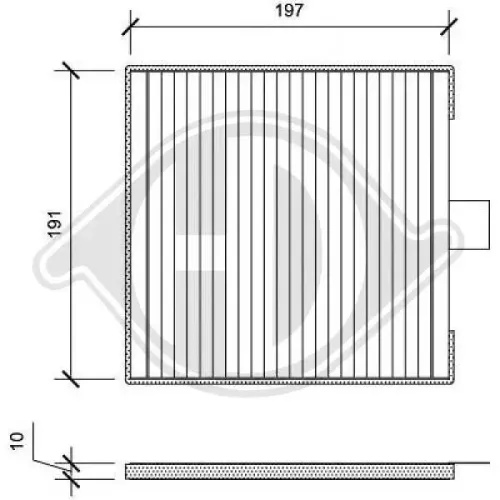 Filter, Innenraumluft DIEDERICHS DCI0191 Bild Filter, Innenraumluft DIEDERICHS DCI0191