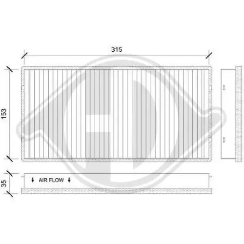 Filter, Innenraumluft DIEDERICHS DCI0194 Bild Filter, Innenraumluft DIEDERICHS DCI0194