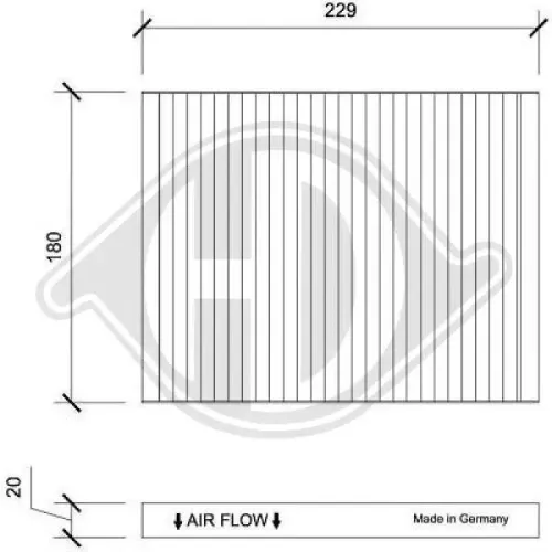 Filter, Innenraumluft DIEDERICHS DCI0201 Bild Filter, Innenraumluft DIEDERICHS DCI0201