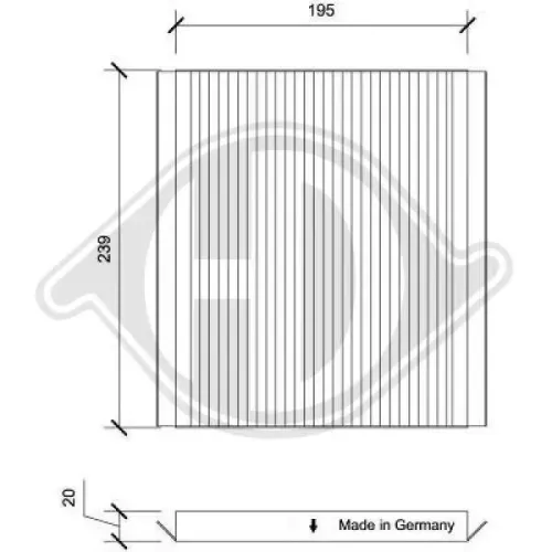 Filter, Innenraumluft DIEDERICHS DCI0204 Bild Filter, Innenraumluft DIEDERICHS DCI0204