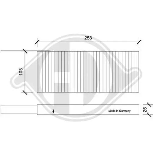 Filter, Innenraumluft DIEDERICHS DCI0225S Bild Filter, Innenraumluft DIEDERICHS DCI0225S