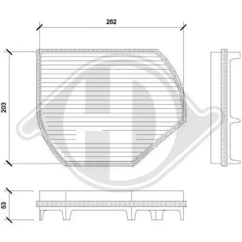 Filter, Innenraumluft DIEDERICHS DCI0800 Bild Filter, Innenraumluft DIEDERICHS DCI0800