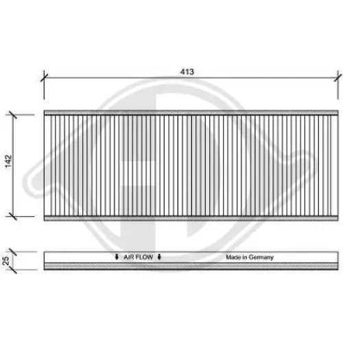 Filter, Innenraumluft DIEDERICHS DCI1004 Bild Filter, Innenraumluft DIEDERICHS DCI1004