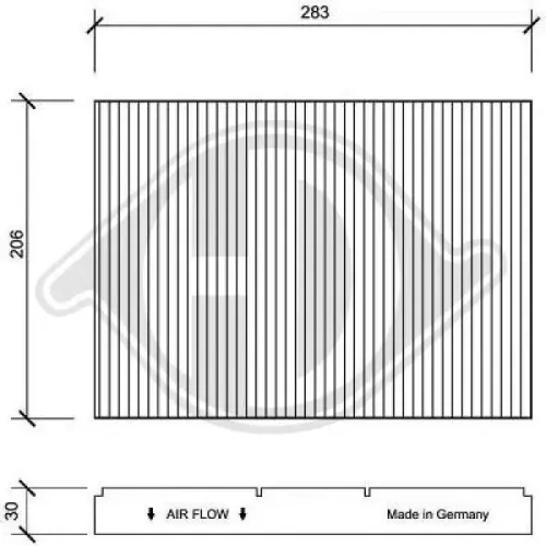 Filter, Innenraumluft DIEDERICHS DCI1005-1 Bild Filter, Innenraumluft DIEDERICHS DCI1005-1