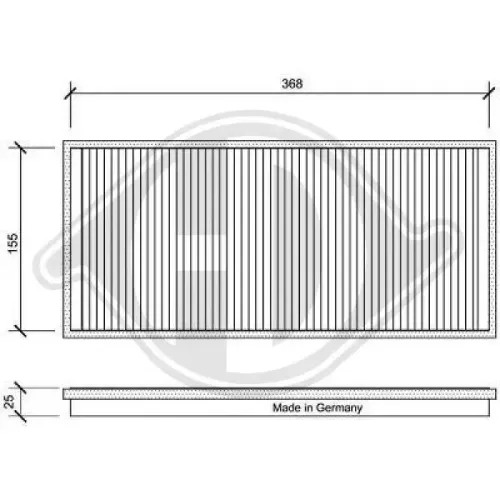 Filter, Innenraumluft DIEDERICHS DCI1025 Bild Filter, Innenraumluft DIEDERICHS DCI1025