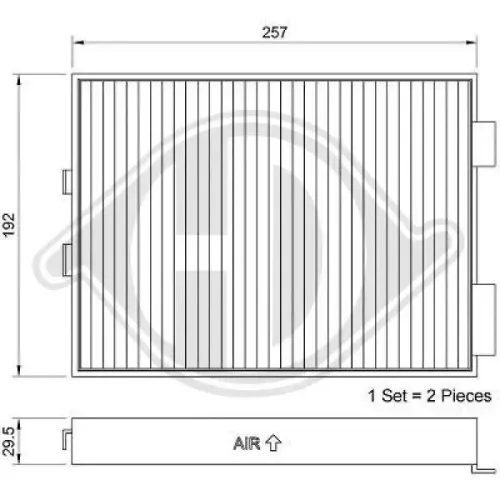 Filter, Innenraumluft DIEDERICHS DCI1037S Bild Filter, Innenraumluft DIEDERICHS DCI1037S