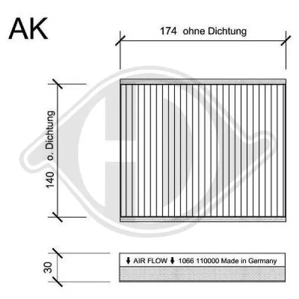 Filter, Innenraumluft DIEDERICHS DCI1066S