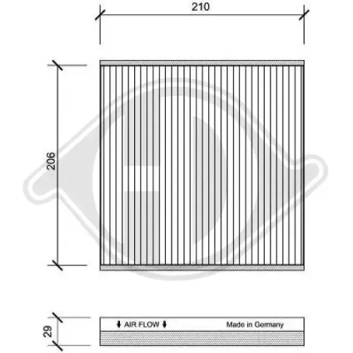 Filter, Innenraumluft DIEDERICHS DCI1070 Bild Filter, Innenraumluft DIEDERICHS DCI1070