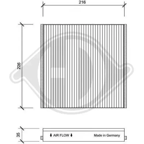Filter, Innenraumluft DIEDERICHS DCI1076 Bild Filter, Innenraumluft DIEDERICHS DCI1076