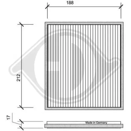 Filter, Innenraumluft DIEDERICHS DCI1100 Bild Filter, Innenraumluft DIEDERICHS DCI1100