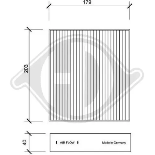 Filter, Innenraumluft DIEDERICHS DCI1124 Bild Filter, Innenraumluft DIEDERICHS DCI1124