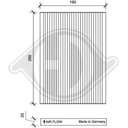 Filter, Innenraumluft DIEDERICHS DCI1153 Bild Filter, Innenraumluft DIEDERICHS DCI1153
