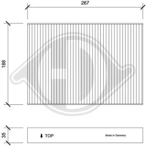 Filter, Innenraumluft DIEDERICHS DCI1210 Bild Filter, Innenraumluft DIEDERICHS DCI1210