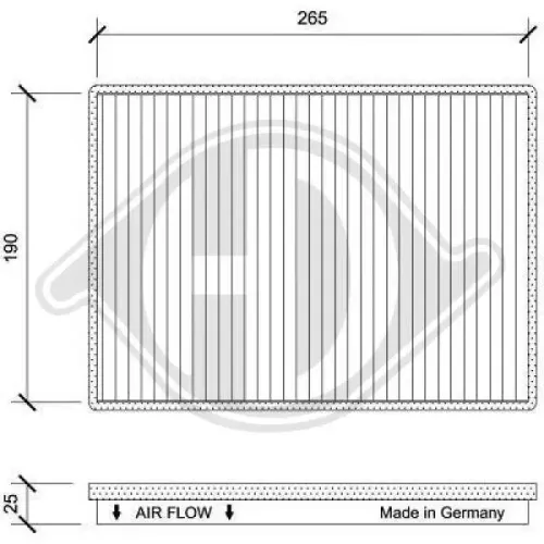 Filter, Innenraumluft DIEDERICHS DCI1250 Bild Filter, Innenraumluft DIEDERICHS DCI1250