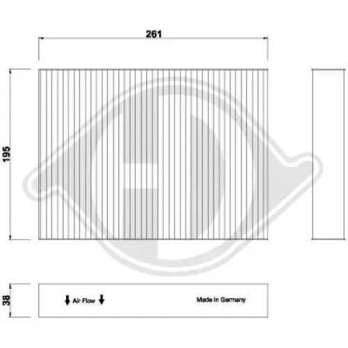 Filter, Innenraumluft DIEDERICHS DCI1267 Bild Filter, Innenraumluft DIEDERICHS DCI1267