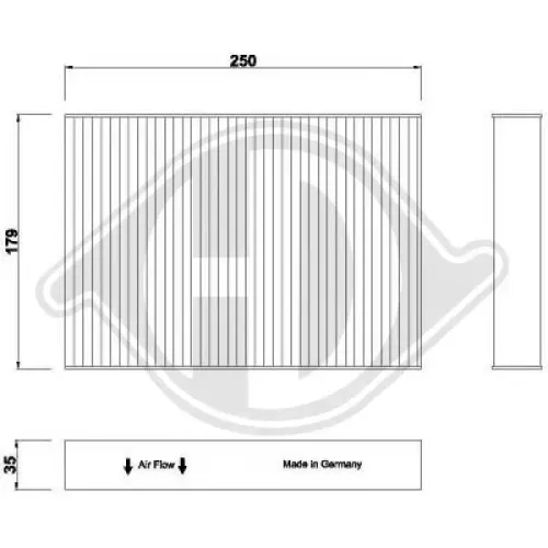 Filter, Innenraumluft DIEDERICHS DCI1270 Bild Filter, Innenraumluft DIEDERICHS DCI1270