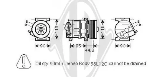 Kompressor, Klimaanlage 12 V DIEDERICHS DCK1217 Bild Kompressor, Klimaanlage 12 V DIEDERICHS DCK1217