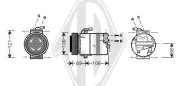 Kompressor, Klimaanlage 12 V DIEDERICHS DCK1399