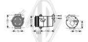 Kompressor, Klimaanlage 12 V DIEDERICHS DCK1427