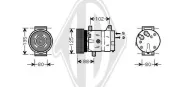 Kompressor, Klimaanlage 12 V DIEDERICHS DCK1484