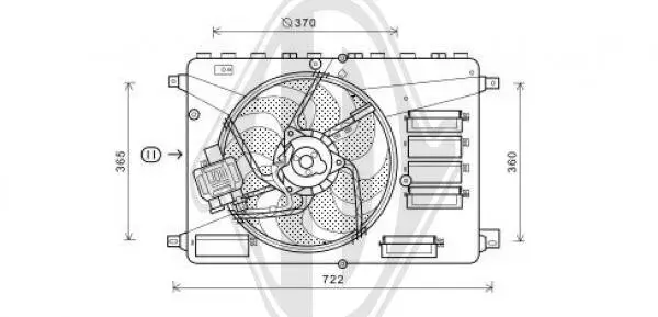 Lüfter, Motorkühlung DIEDERICHS DCL1125