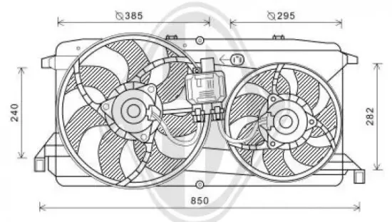 Lüfter, Motorkühlung 12 V DIEDERICHS DCL1298 Bild Lüfter, Motorkühlung 12 V DIEDERICHS DCL1298