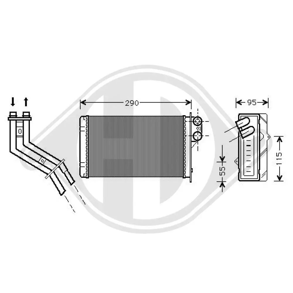 Wärmetauscher, Innenraumheizung DIEDERICHS DCM1235