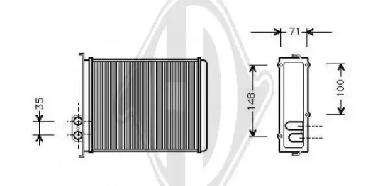 Wärmetauscher, Innenraumheizung DIEDERICHS DCM1260 Bild Wärmetauscher, Innenraumheizung DIEDERICHS DCM1260