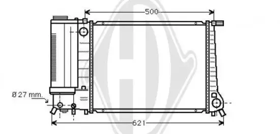 Kühler, Motorkühlung DIEDERICHS DCM1542 Bild Kühler, Motorkühlung DIEDERICHS DCM1542