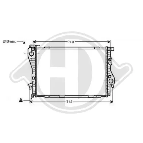 Kühler, Motorkühlung DIEDERICHS DCM1548 Bild Kühler, Motorkühlung DIEDERICHS DCM1548