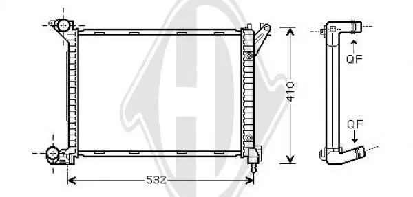Kühler, Motorkühlung DIEDERICHS DCM1561