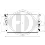 Kühler, Motorkühlung DIEDERICHS DCM1598