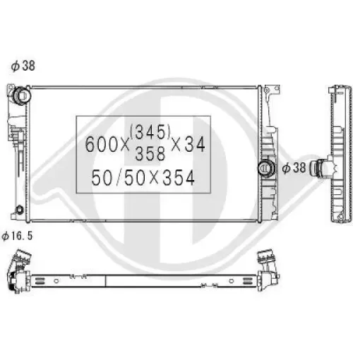 Kühler, Motorkühlung DIEDERICHS DCM1599 Bild Kühler, Motorkühlung DIEDERICHS DCM1599