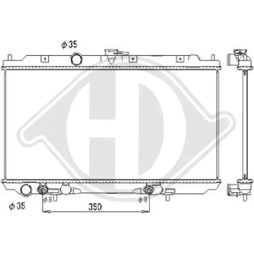 Kühler, Motorkühlung DIEDERICHS DCM1833 Bild Kühler, Motorkühlung DIEDERICHS DCM1833